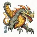 dragon and calcifer spirited away tattoo design idea