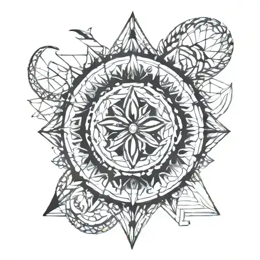 indra vs banasura tattoo design idea