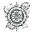 indra vs banasura tattoo design idea