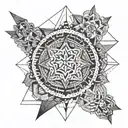 indra vs banasura tattoo design idea