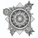 indra vs banasura tattoo design idea