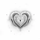 heart beat with name aarohi tattoo design idea