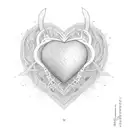heart beat with name aarohi tattoo design idea