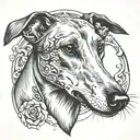 greyhound  tattoo design idea