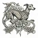 greyhound  tattoo design idea