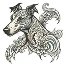greyhound  tattoo design idea