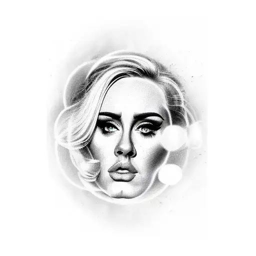 adele portrait  tattoo design idea