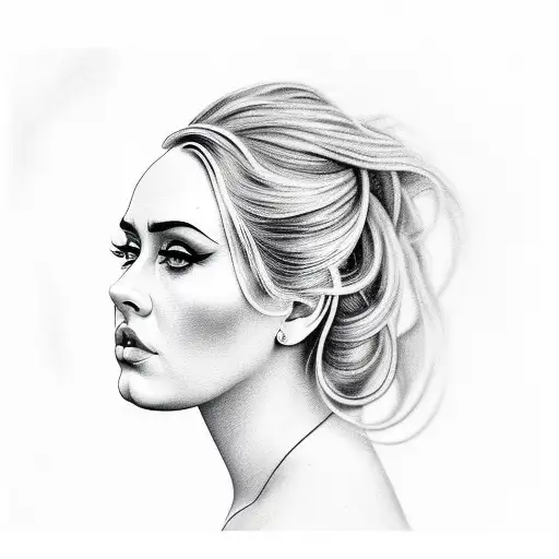 adele portrait  tattoo design idea
