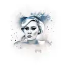 rolling in the deep adele tattoo design idea
