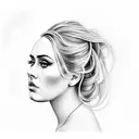 adele portrait  tattoo design idea