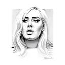 adele portrait  tattoo design idea