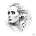 adele music tattoo design idea