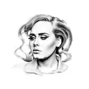 adele music tattoo design idea