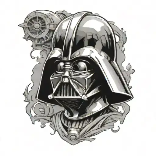 Half Darth Vader Half Anakin Skywalker tattoo design idea
