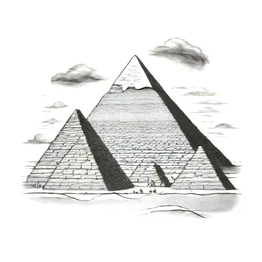 pyramids of Giza tattoo design idea