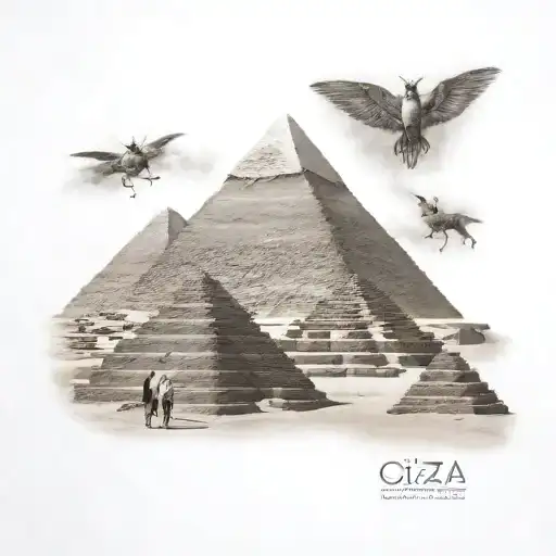 pyramids of Giza tattoo design idea