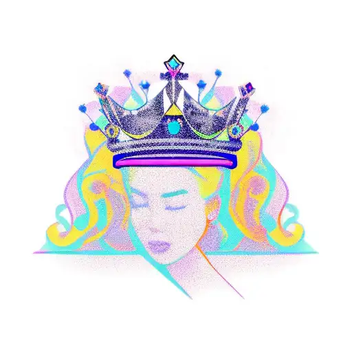crown with Banyo Queen text tattoo design idea