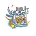 pickle jar tattoo design idea