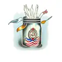 pickle jar tattoo design idea