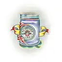 pickle jar tattoo design idea