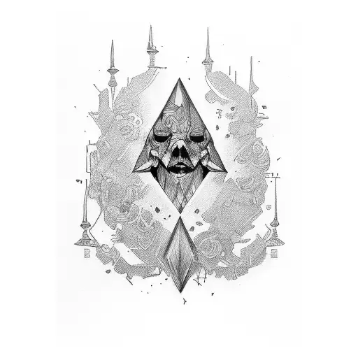 guillotine tattoo design idea