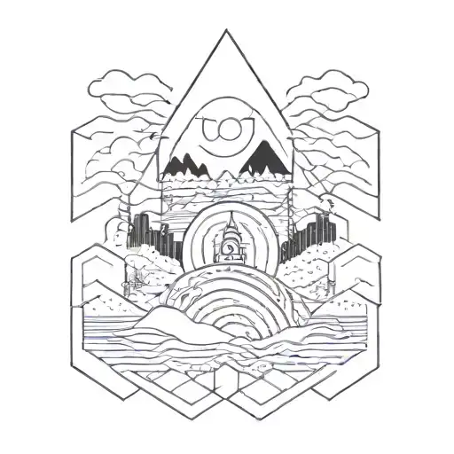 A tattoo inspired by the band twenty one pilots featuring their logo with a starry background tattoo design idea