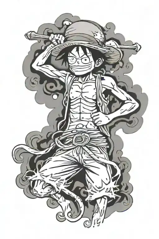 Luffy tattoo design idea