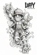 Luffy  gear 5 tattoo design idea