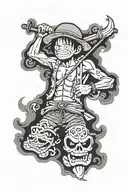 Luffy tattoo design idea