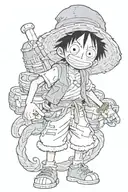 Luffy tattoo design idea