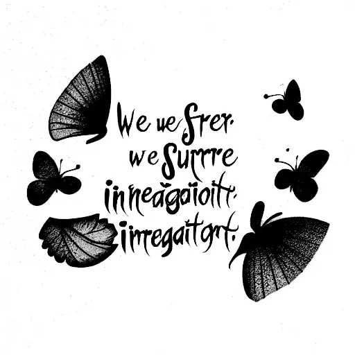 "we suffer more in imagination than reality" in latin tattoo design idea