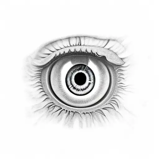 detailed dragon eye (looks Into your soul) tattoo design idea