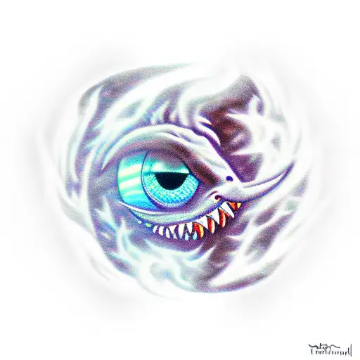 dragon eye , fire, purple, skull, sharks, raptors, trex tattoo design idea