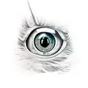 detailed dragon eye  tattoo design idea