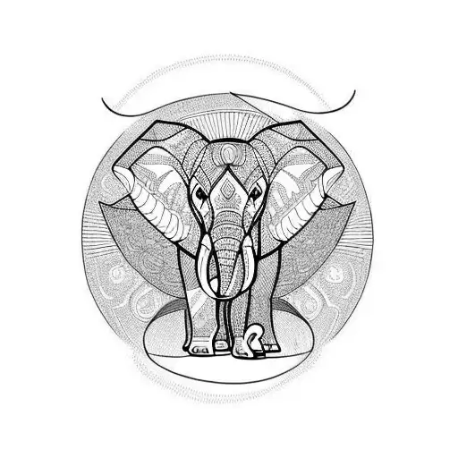 Elephant tattoo design idea
