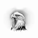 eagle front view wingspan on chest underneath collar bone tattoo design idea