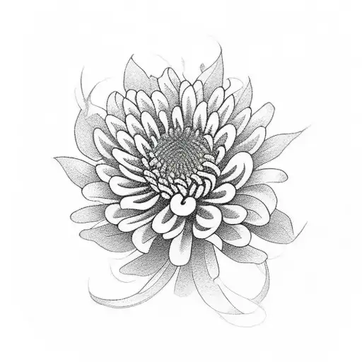 Chrysanthemum tattoo design idea
