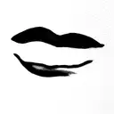 lip bite tattoo design idea