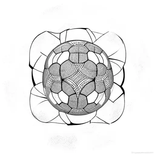 ying yang soccer ball tattoo design idea