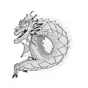 Dragon, Mountain, MTB  tattoo design idea