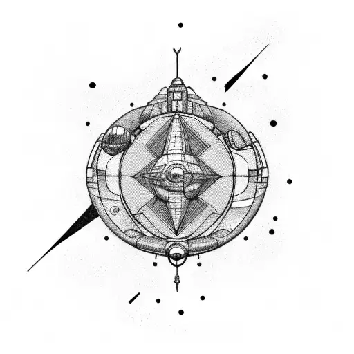 voyager spacecraft tattoo design idea