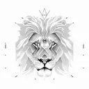 minimal lion tattoo design idea