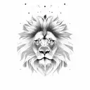 minimal lion tattoo design idea