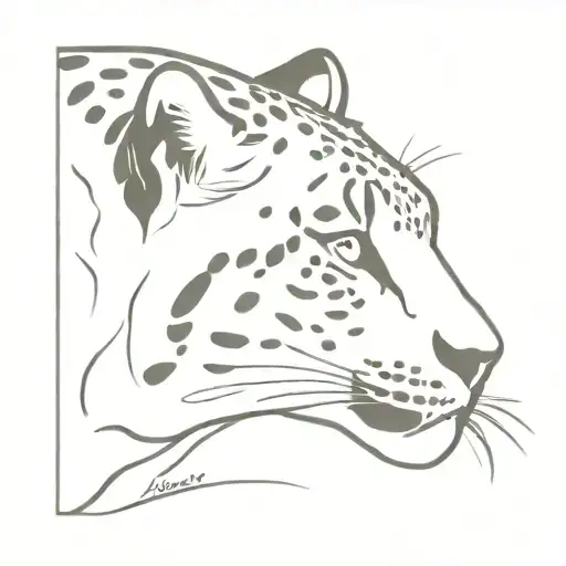 snow leopard  tattoo design idea