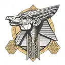 Seth Egyptian God tattoo design idea