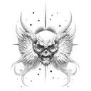devil killing angel tattoo design idea