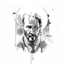 john wick killing blind guy tattoo design idea