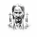 john wick killing blind guy tattoo design idea