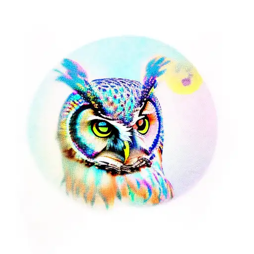 owl dmt tattoo design idea