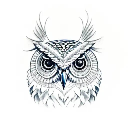 owl dmt tattoo design idea